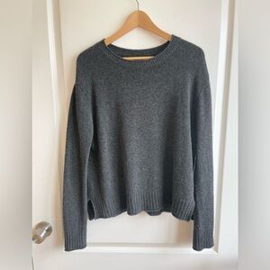 Jenni Kayne Everyday Sweater Wool Cashmere Blend Small Gray Quiet Luxury